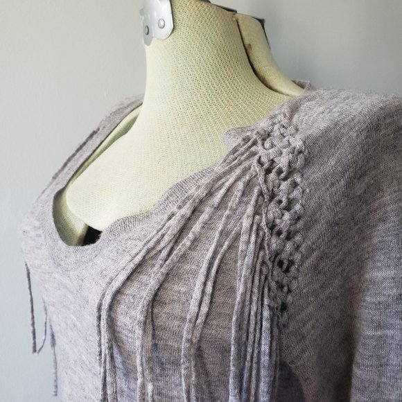 Rebecca Taylor Fringe Sweater Sz Medium - Picture 7 of 10